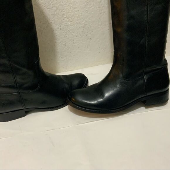 Frye Melissa Button Tall Leather Riding Boots Equestrian Boot Womens 6 Black - Picture 3 of 16